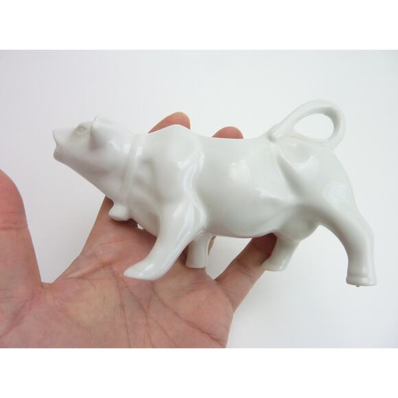 Vintage White Cow Creamer Funny Face - Picture 5 of 5
